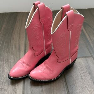 Old West Pink Girls' Cowgirl Boots size 12 little girl
